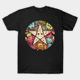 Goth Doodle Pentagram T-Shirt